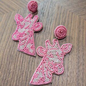 The Tiny Tassel Beaded Giraffe Earring
